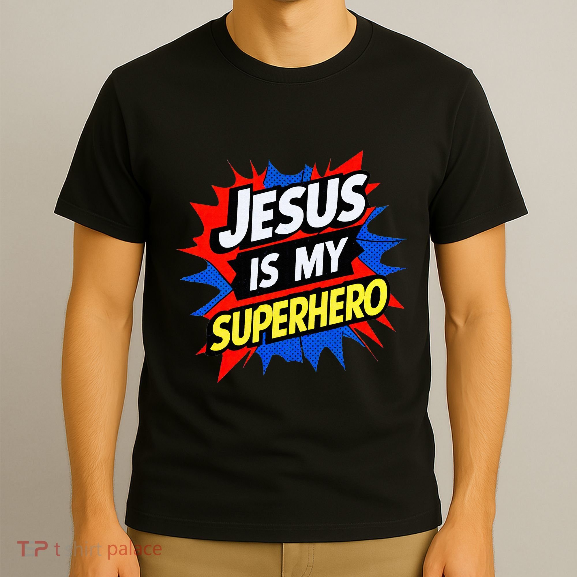 Jesus Is My Superhero Christian God Religious Comic T-Shirt