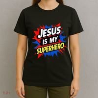 Jesus Is My Superhero Christian God Religious Comic T-Shirt thumb 4