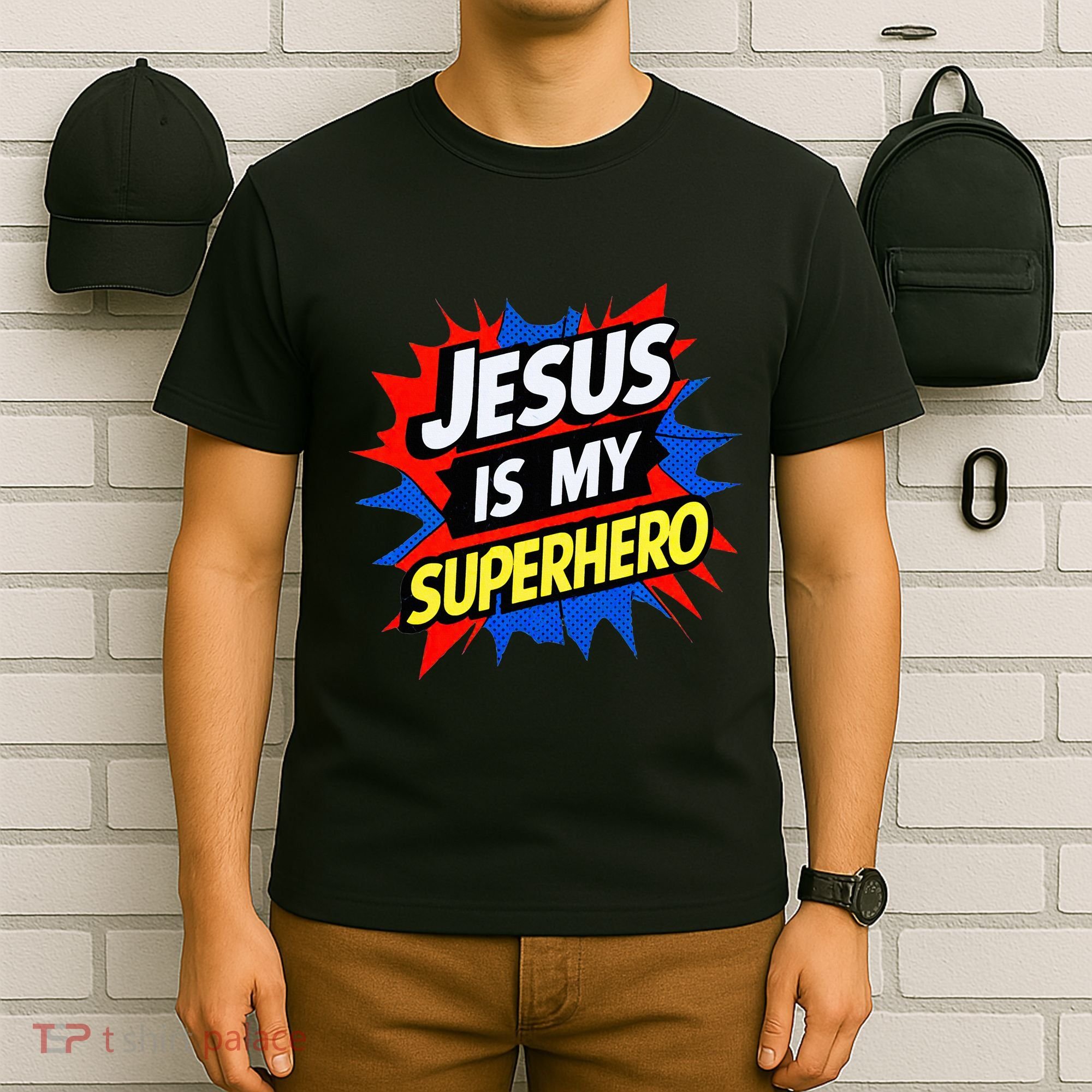Jesus Is My Superhero Christian God Religious Comic T-Shirt