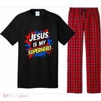 Jesus Is My Superhero Christian God Religious Comic Pajama Set thumb 0