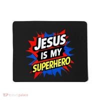 Jesus Is My Superhero Christian God Religious Comic Mousepad thumb 0