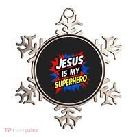 Jesus Is My Superhero Christian God Religious Comic Ornament thumb 0