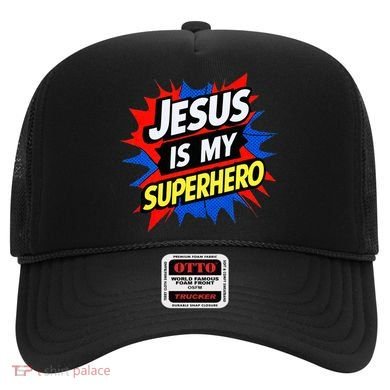 Jesus Is My Superhero Christian God Religious Comic Hat