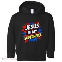 Jesus Is My Superhero Christian God Religious Comic Toddler Hoodie thumb 0
