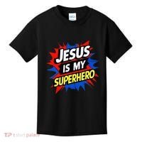 Jesus Is My Superhero Christian God Religious Comic Kids T-Shirt thumb 0
