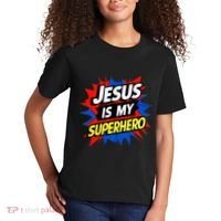 Jesus Is My Superhero Christian God Religious Comic Kids T-Shirt thumb 2