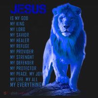 Jesus Is My Everything Quote Lion Christianity Coaster thumb 2