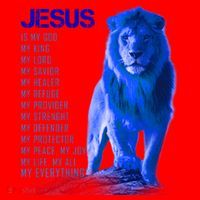 Jesus Is My Everything Quote Lion Christianity Santa Hat thumb 1