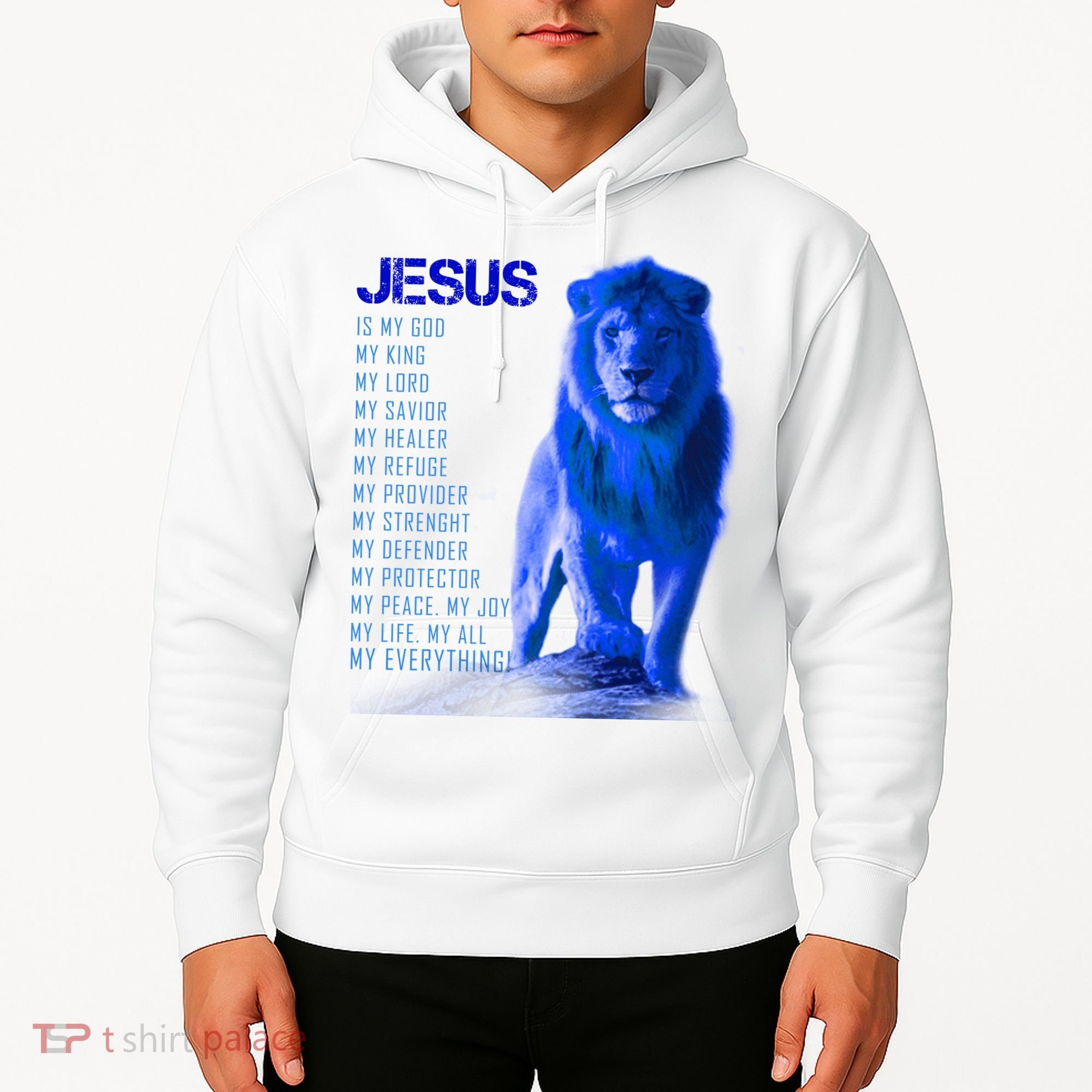 Jesus Is My Everything Quote Lion Christianity Hoodie