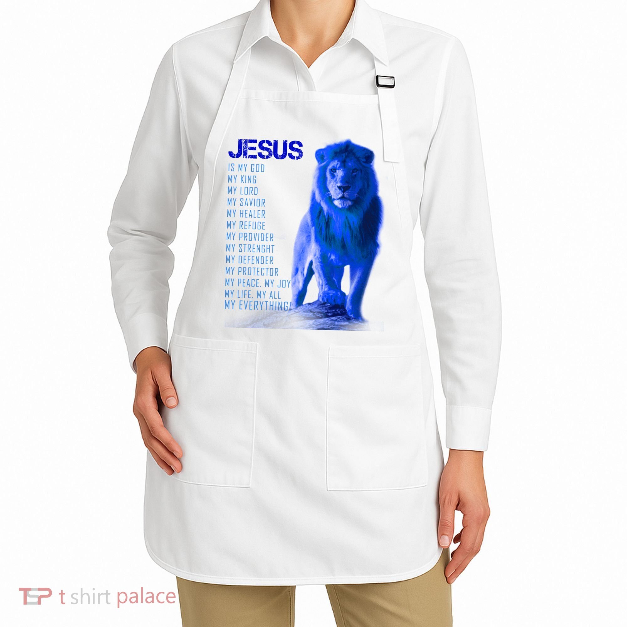 Jesus Is My Everything Quote Lion Christianity Apron