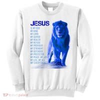 Jesus Is My Everything Quote Lion Christianity Sweatshirt thumb 0