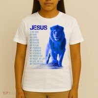 Jesus Is My Everything Quote Lion Christianity T-Shirt thumb 4