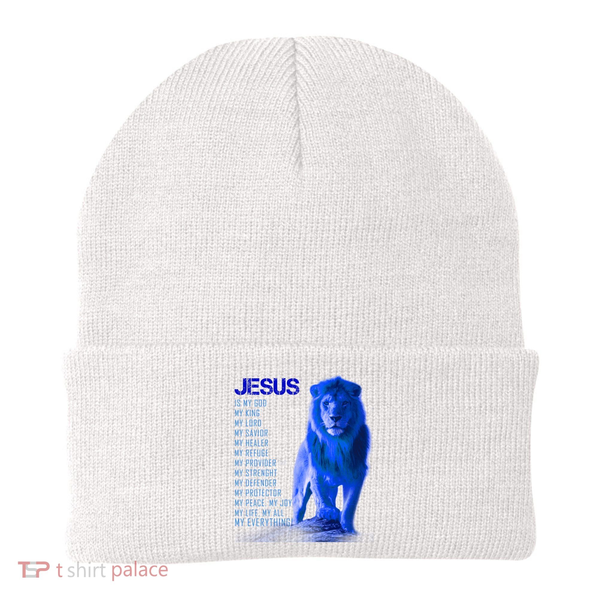 Jesus Is My Everything Quote Lion Christianity Beanie