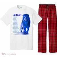 Jesus Is My Everything Quote Lion Christianity Pajama Set thumb 0
