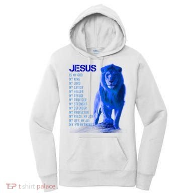 Jesus Is My Everything Quote Lion Christianity Women's Hoodie