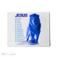 Jesus Is My Everything Quote Lion Christianity Mousepad thumb 0