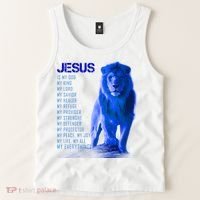 Jesus Is My Everything Quote Lion Christianity Tank Top thumb 2