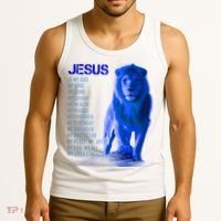 Jesus Is My Everything Quote Lion Christianity Tank Top thumb 3