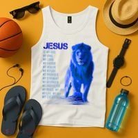 Jesus Is My Everything Quote Lion Christianity Tank Top thumb 4