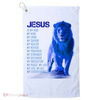 Jesus Is My Everything Quote Lion Christianity Golf Towel thumb 0