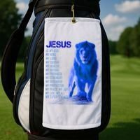 Jesus Is My Everything Quote Lion Christianity Golf Towel thumb 2