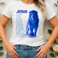 Jesus Is My Everything Quote Lion Christianity Women's T-Shirt thumb 2