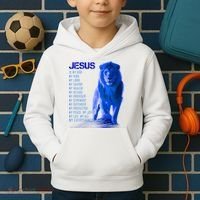 Jesus Is My Everything Quote Lion Christianity Kids Hoodie thumb 2