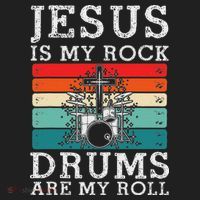 Jesus Is My Rock Drums Are My Roll Christian Drummer Beanie thumb 2