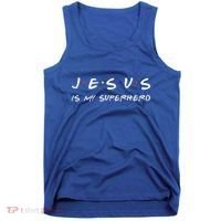 Jesus Is My Superhero Believe God Powerful Christian Tank Top thumb 0