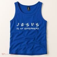Jesus Is My Superhero Believe God Powerful Christian Tank Top thumb 2