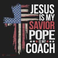 Jesus Is My Savior Pope Is My Coach Religious Quote Beanie thumb 2