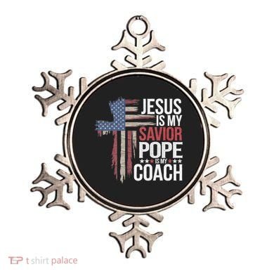 Jesus Is My Savior Pope Is My Coach Religious Quote Ornament
