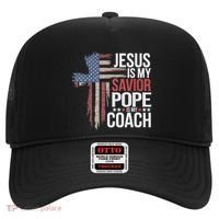 Jesus Is My Savior Pope Is My Coach Religious Quote Hat thumb 0