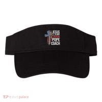 Jesus Is My Savior Pope Is My Coach Religious Quote Visor thumb 0