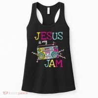 Jesus Is My Jam Christian Faith Religion Music Lover Women's Tank Top thumb 0