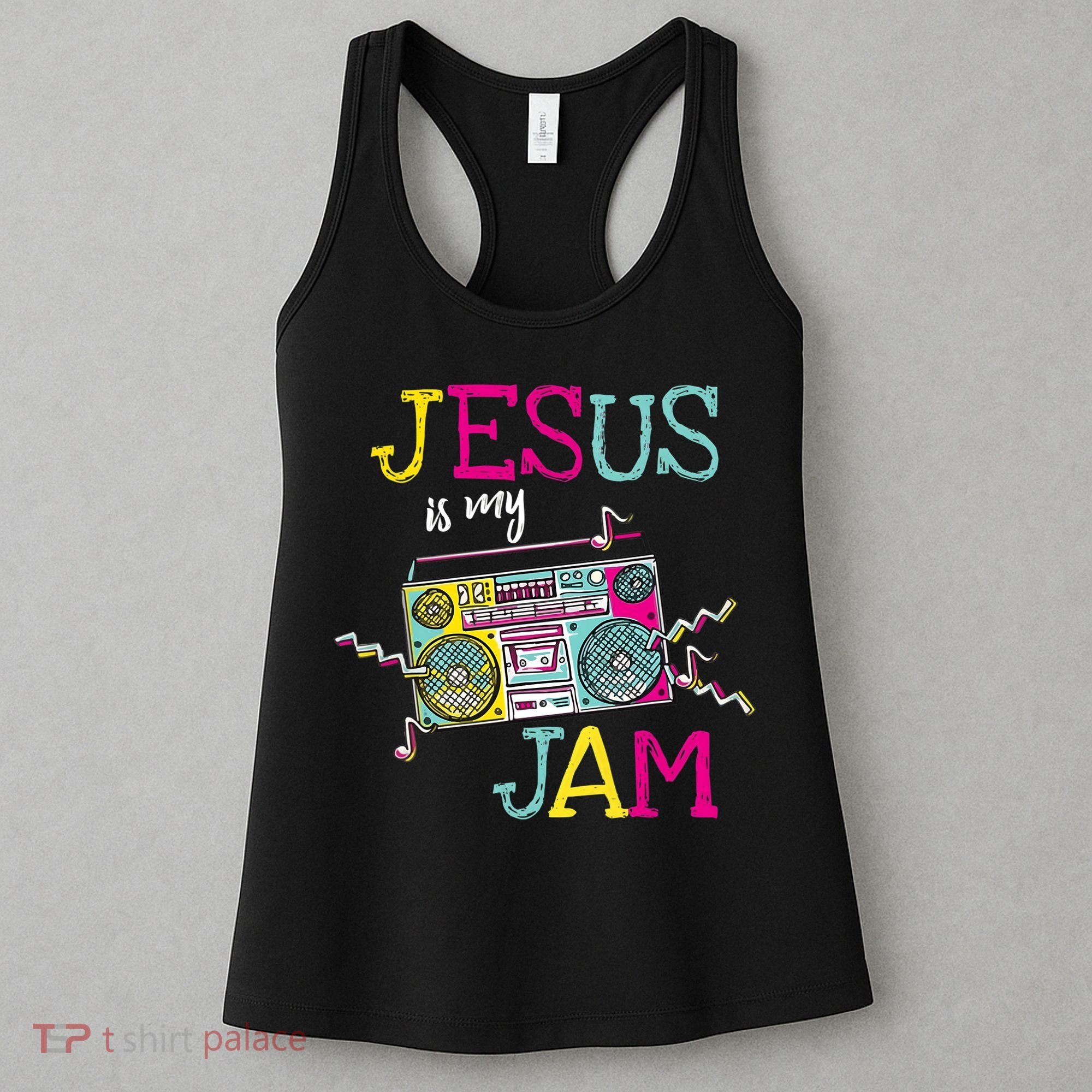 Jesus Is My Jam Christian Faith Religion Music Lover Women's Tank Top