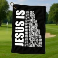 Jesus Is My Everything Golf Towel thumb 1
