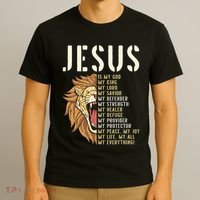 Jesus Is My God Lion Of Judah Christian Religious Faith T-Shirt thumb 3