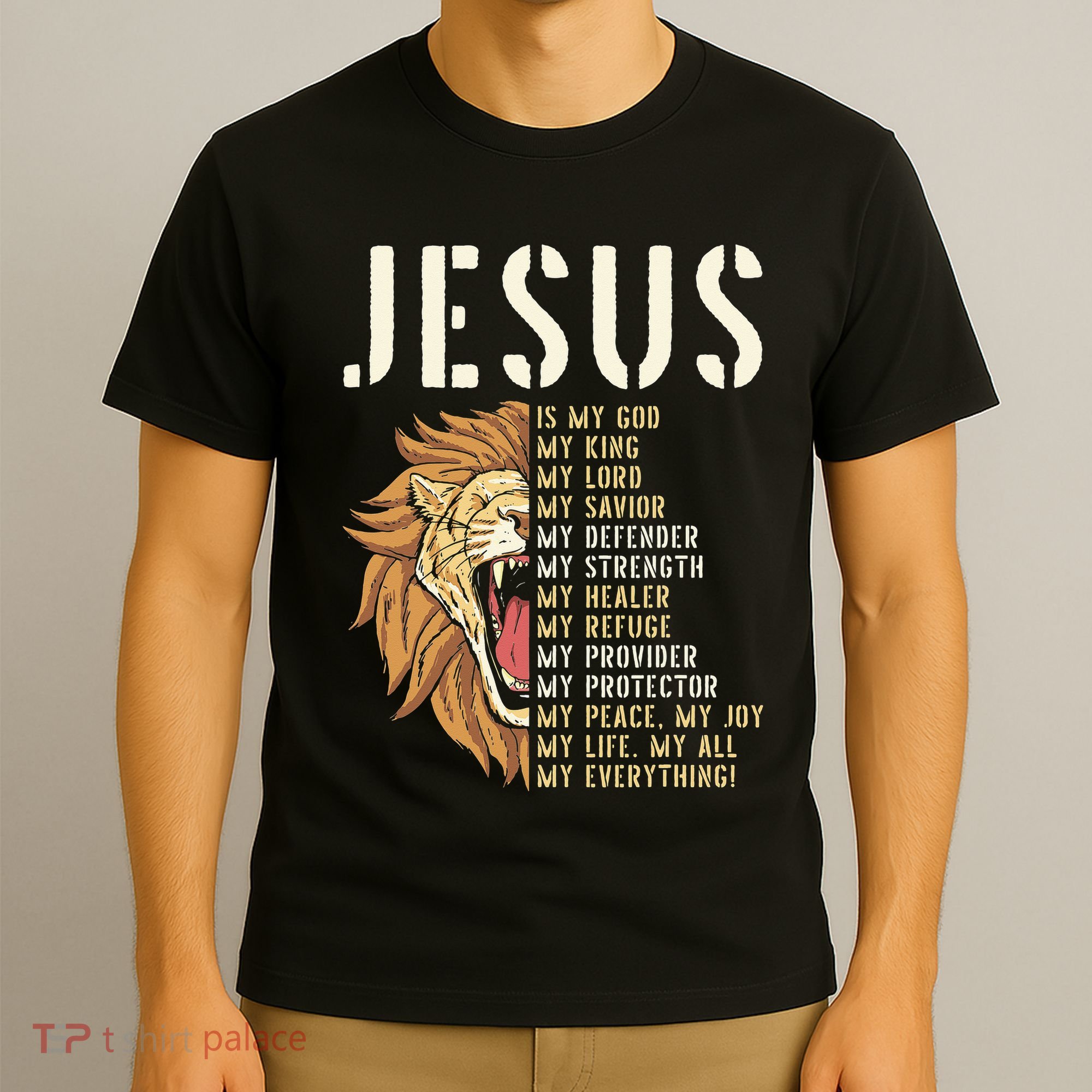 Jesus Is My God Lion Of Judah Christian Religious Faith T-Shirt