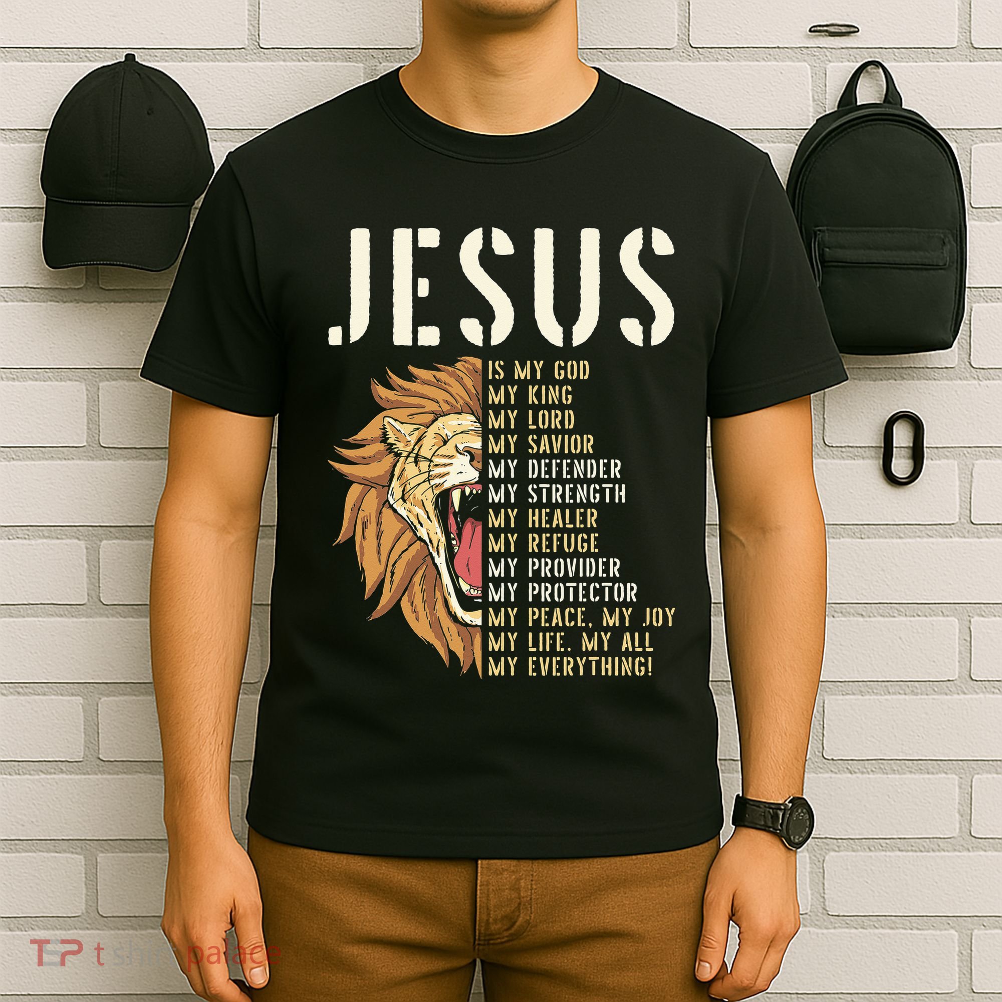 Jesus Is My God Lion Of Judah Christian Religious Faith T-Shirt
