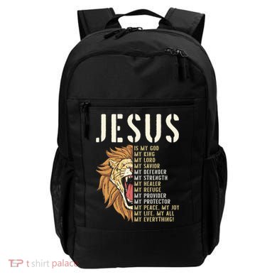 Jesus Is My God Lion Of Judah Christian Religious Faith Backpack