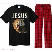 Jesus Is My God Lion Of Judah Christian Religious Faith Pajama Set thumb 0