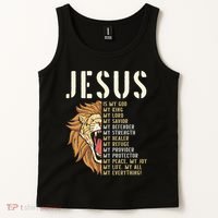 Jesus Is My God Lion Of Judah Christian Religious Faith Tank Top thumb 2