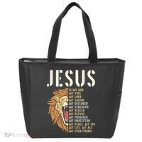 Jesus Is My God Lion Of Judah Christian Religious Faith Tote Bag thumb 0