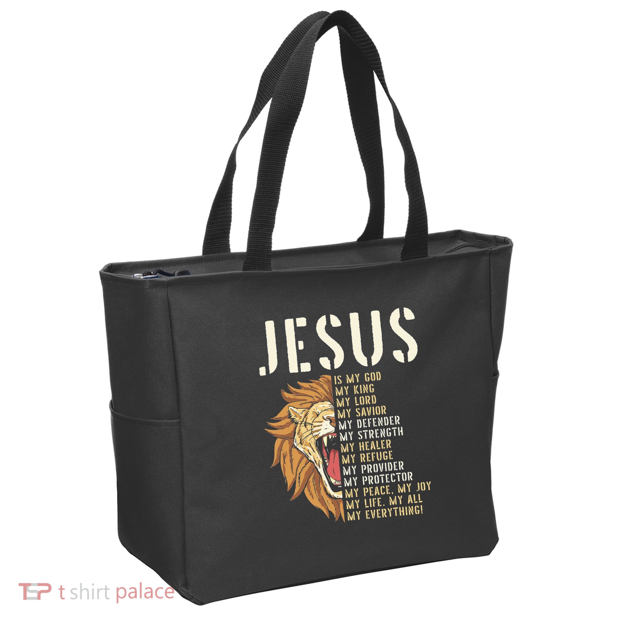 Jesus Is My God Lion Of Judah Christian Religious Faith Tote Bag