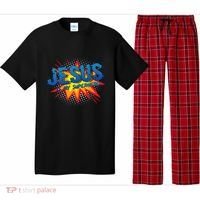 Jesus Is My Superhero Cute Powerful Christian Gift Comic Gift Pajama Set thumb 0
