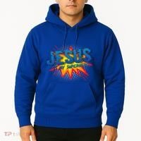 Jesus Is My Superhero Cute Powerful Christian Gift Comic Gift Hoodie thumb 2