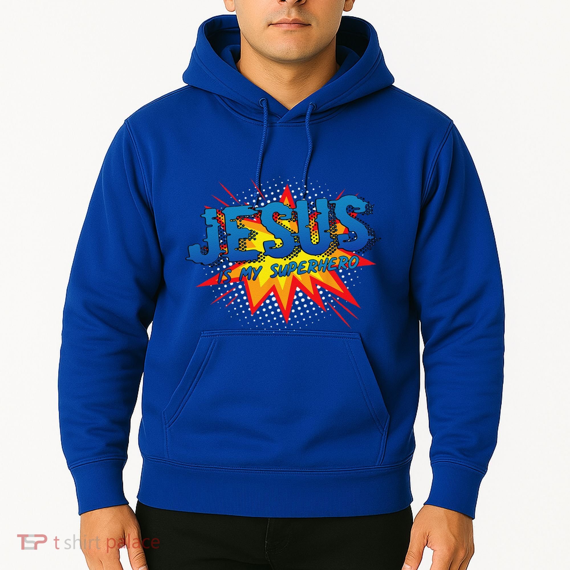 Jesus Is My Superhero Cute Powerful Christian Gift Comic Gift Hoodie