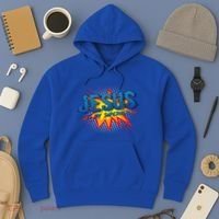 Jesus Is My Superhero Cute Powerful Christian Gift Comic Gift Hoodie thumb 3