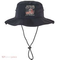 Jesus Is My Savior Trump Is My President Bucket Hat thumb 0